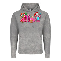 Cloud Rock pink christmas coffee cups Vintage Hoodie - AdoDesignShop