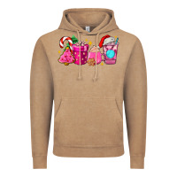 Vintage Coffee pink christmas coffee cups Vintage Hoodie - AdoDesignShop