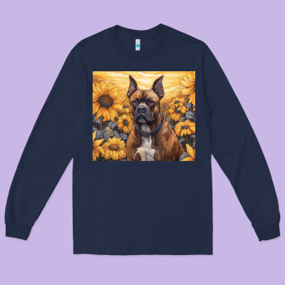 Long Sleeve Tee boxer dog