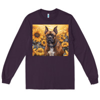 Plum boxer dog Long Sleeve Tee - Unal Design
