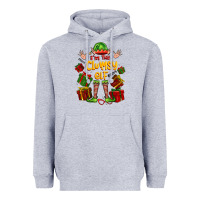 Heather Grey im the clumsy elf Heavyweight Hoodie - FaDigitalArtStudio