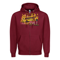Burgundy this is how i roll Zipper Hoodie - texasbilliewilder