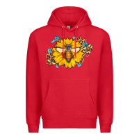 Red bee sunflower leopard Premium Hoodie - Jasminsmagicworld