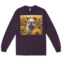 Plum bulldog Long Sleeve Tee - Unal Design