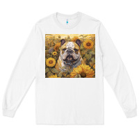 White bulldog Long Sleeve Tee - Unal Design
