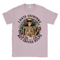 Lilac I Hate Everyone But Coffee Helps With Flowers Classic Tee - RanaPortraitStore