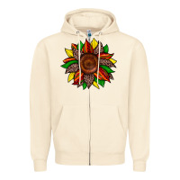 Sandshell juneteenth leopard sunflower Zipper Hoodie - Zillion Design Studio
