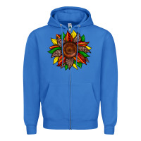 True Royal juneteenth leopard sunflower Zipper Hoodie - Zillion Design Studio