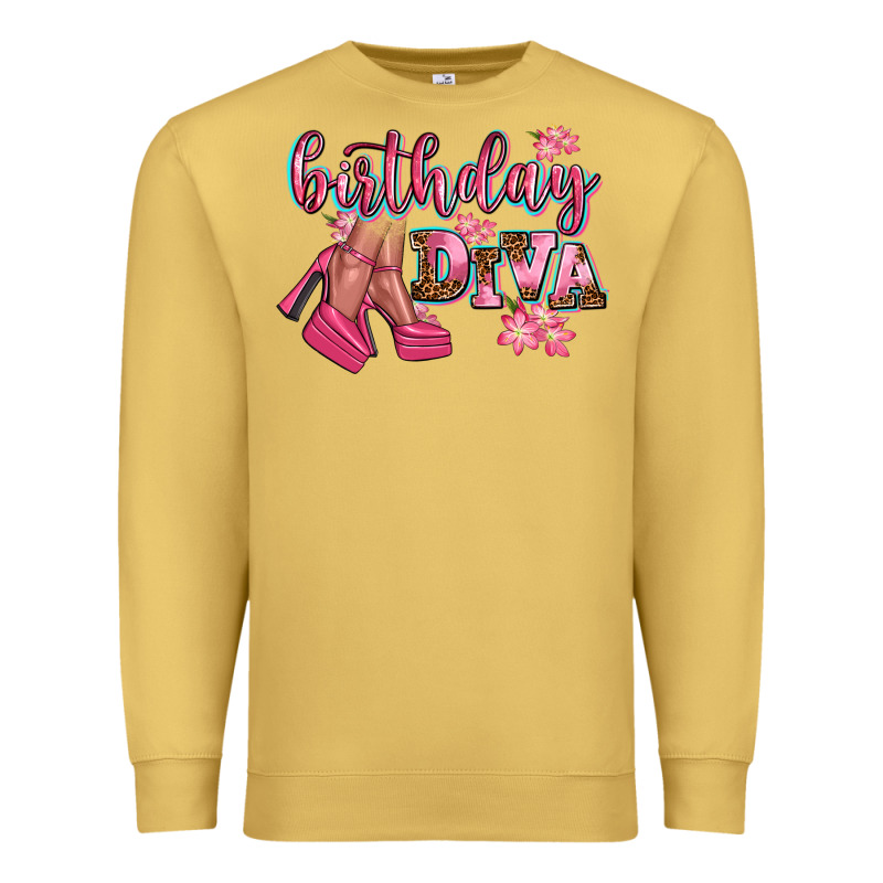 Birthday Diva Premium Sweatshirt by AdoDesignShop | Teevron