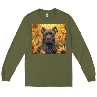 Army Green cane corso Long Sleeve Tee - Unal Design