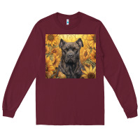 Burgundy cane corso Long Sleeve Tee - Unal Design