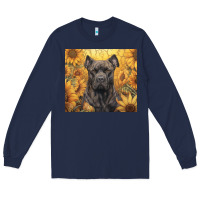 Navy cane corso Long Sleeve Tee - Unal Design