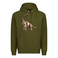 Army Green Brachiosaurus Premium Hoodie - LillyAllenDesigns