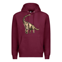 Burgundy Brachiosaurus Premium Hoodie - LillyAllenDesigns