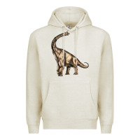 Oatmeal Heather Brachiosaurus Premium Hoodie - LillyAllenDesigns