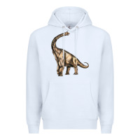 White Brachiosaurus Premium Hoodie - LillyAllenDesigns