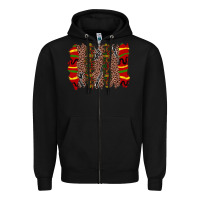 Black juneteenth brushstroke Zipper Hoodie - Zillion Design Studio