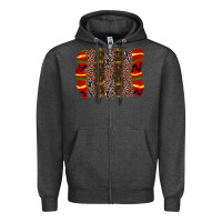 Charcoal Heather juneteenth brushstroke Zipper Hoodie - Zillion Design Studio
