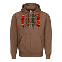 Chestnut juneteenth brushstroke Zipper Hoodie - Zillion Design Studio