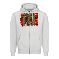 Dove Grey juneteenth brushstroke Zipper Hoodie - Zillion Design Studio