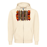 Sandshell juneteenth brushstroke Zipper Hoodie - Zillion Design Studio