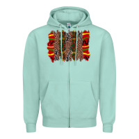 Seafoam juneteenth brushstroke Zipper Hoodie - Zillion Design Studio