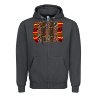 Smoke juneteenth brushstroke Zipper Hoodie - Zillion Design Studio