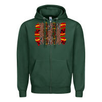 Sports Green juneteenth brushstroke Zipper Hoodie - Zillion Design Studio