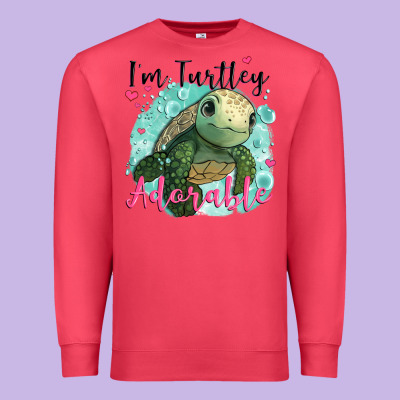 I'm Turtley Adorable Premium Sweatshirt Designed By Jahusdesignshop