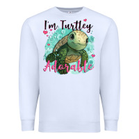 White i'm turtley adorable Premium Sweatshirt - JahusDesignShop