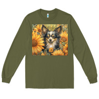 Army Green chihuahua Long Sleeve Tee - Unal Design