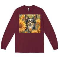 Burgundy chihuahua Long Sleeve Tee - Unal Design