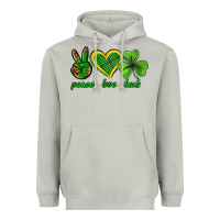 Moon Dust peace love luck st. patricks day nePeace love luck Heavyweight Hoodie - Neo Western