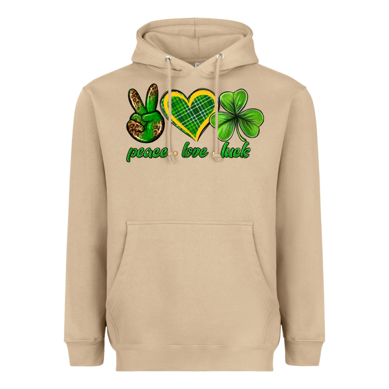 Peace Love Luck St. Patricks Day Nepeace Love Luck Heavyweight Hoodie by Neo Western | Teevron