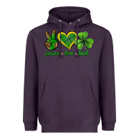 Plum peace love luck st. patricks day nePeace love luck Heavyweight Hoodie - Neo Western