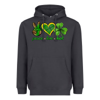 Smoke peace love luck st. patricks day nePeace love luck Heavyweight Hoodie - Neo Western