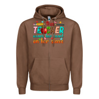 Chestnut this teacher wears her heart on her sleeve Zipper Hoodie - texasbilliewilder