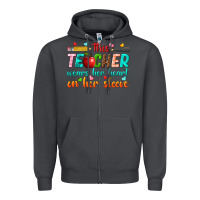 Smoke this teacher wears her heart on her sleeve Zipper Hoodie - texasbilliewilder