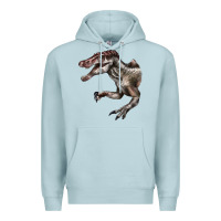 Blue Mist Spinosaurus Face Premium Hoodie - LillyAllenDesigns
