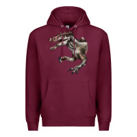 Burgundy Spinosaurus Face Premium Hoodie - LillyAllenDesigns