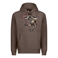 Coffee Spinosaurus Face Premium Hoodie - LillyAllenDesigns