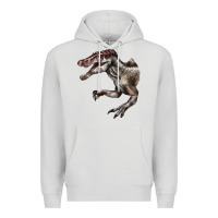 Dove Grey Spinosaurus Face Premium Hoodie - LillyAllenDesigns