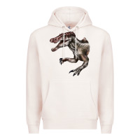 Pale Pink Spinosaurus Face Premium Hoodie - LillyAllenDesigns