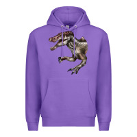 Purple Spinosaurus Face Premium Hoodie - LillyAllenDesigns