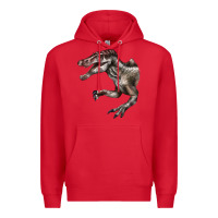 Red Spinosaurus Face Premium Hoodie - LillyAllenDesigns