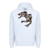 White Spinosaurus Face Premium Hoodie - LillyAllenDesigns