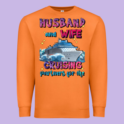 Husband And Wife Cruising Partners For Life Premium Sweatshirt Designed By Jahusdesignshop