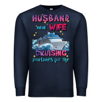 Navy husband and wife cruising partners for life Premium Sweatshirt - JahusDesignShop