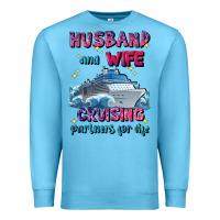 Ocean Blue husband and wife cruising partners for life Premium Sweatshirt - JahusDesignShop