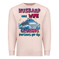 Pale Pink husband and wife cruising partners for life Premium Sweatshirt - JahusDesignShop